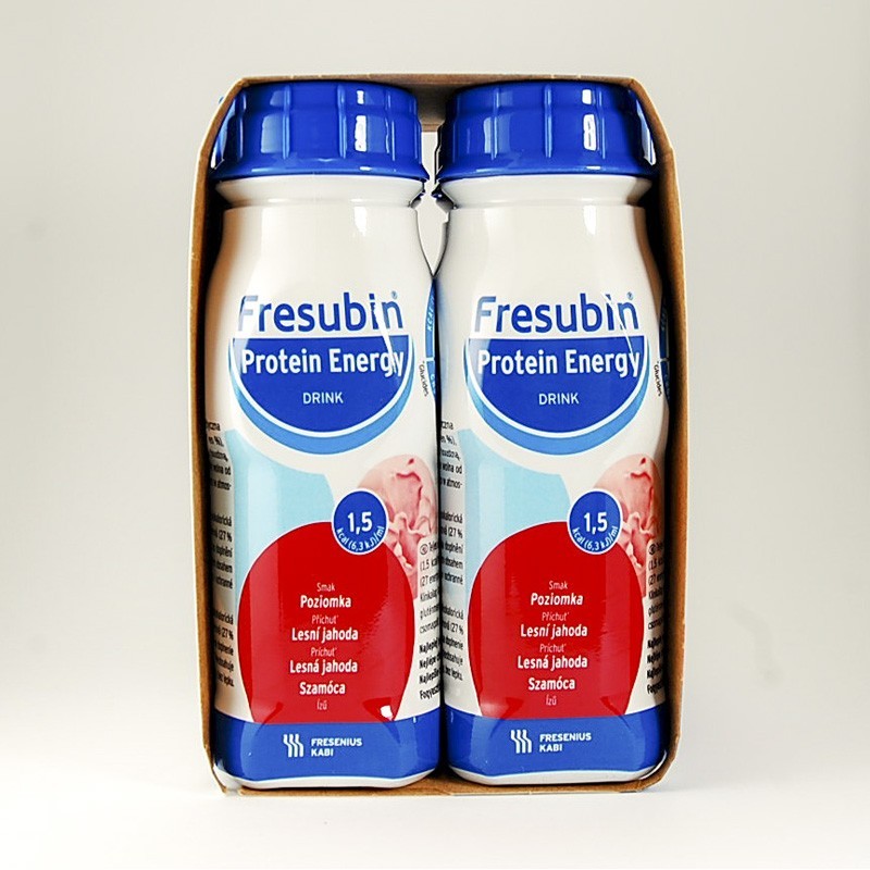 Fresubin Protein energy drink o smaku poziomkowym, 4 butelki po 200 ml 