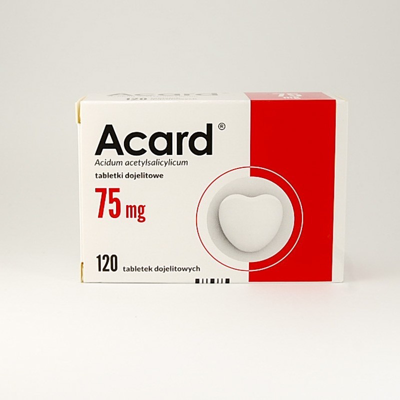 Acard 75 mg, 120 tabletek dojelitowych 