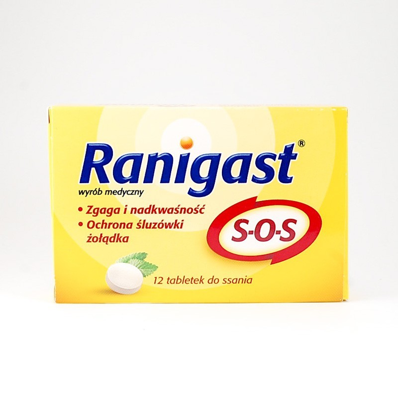 Ranigast SOS 12 tabletek do ssania 