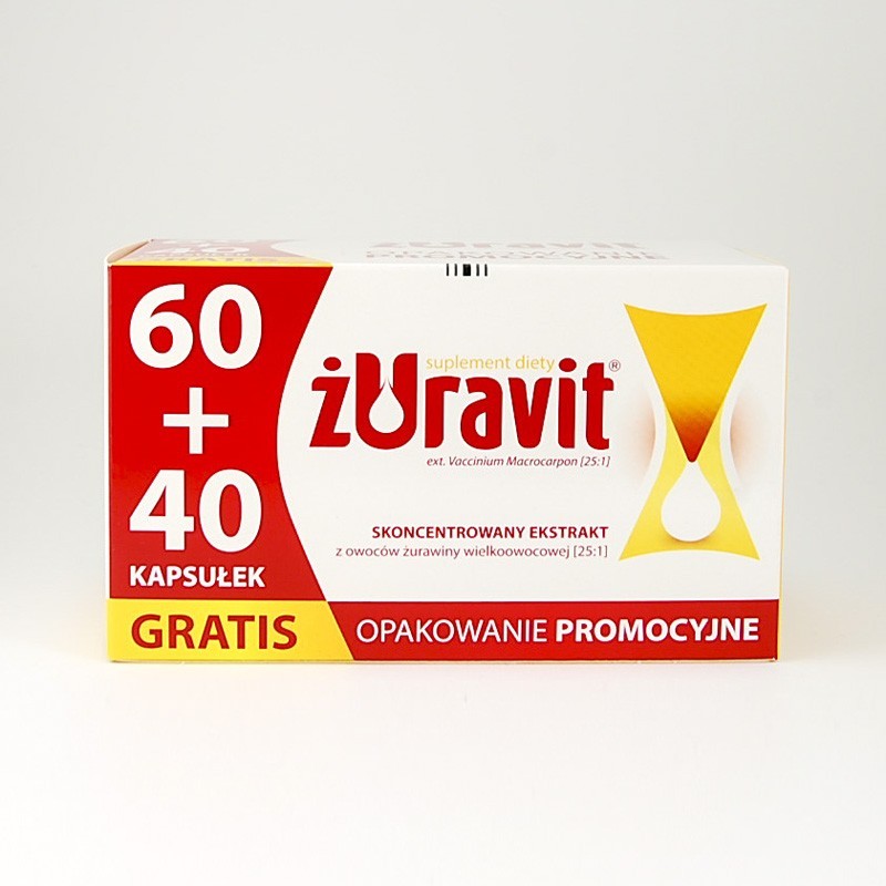 Żuravit 60 kapsułek + 40 kapsułek gratis 