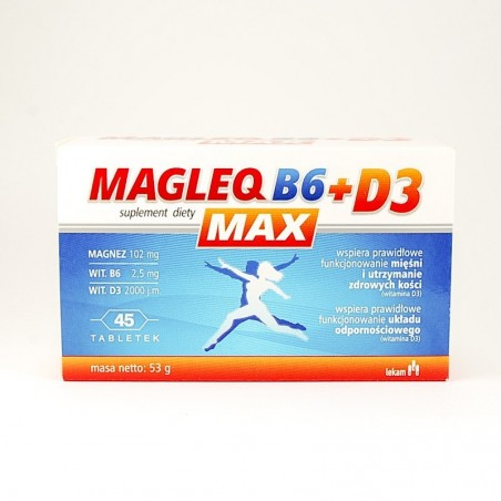  Magleq B6 Max + D3 45 tabletek 