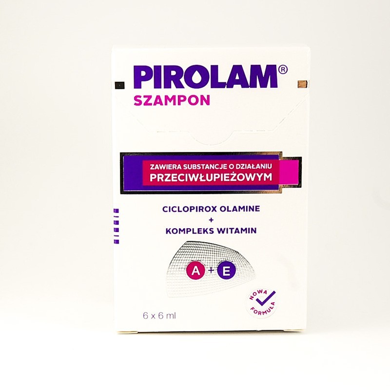 Pirolam szampon przeciwłupieżowy z witaminą A+E, 6 saszetek po 6 ml 
