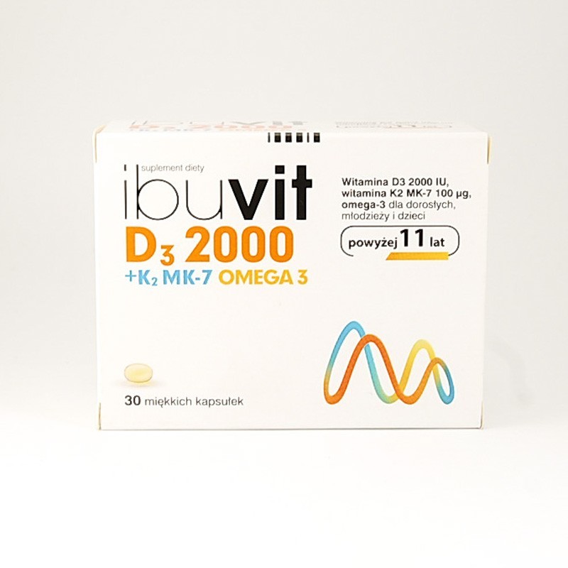 Ibuvit D3 2000 + K2 MK-7 Omega 3, 30 kapsułek 