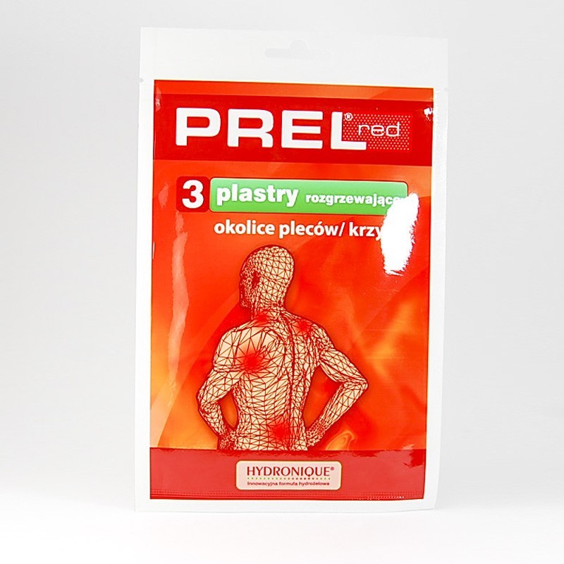 Prel Red plaster rozgrzewający na skórę, 3 sztuki 