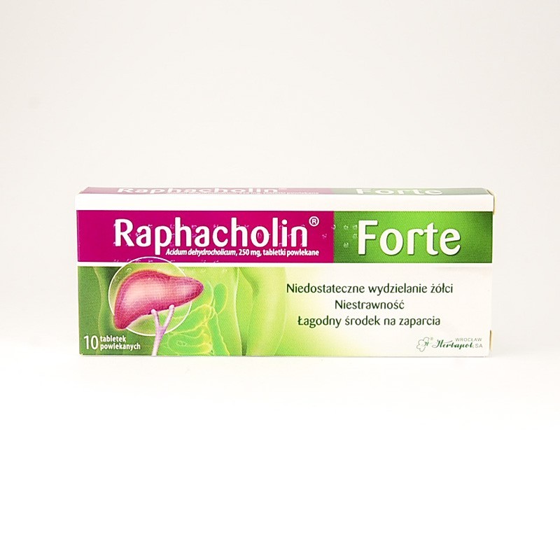 Raphacholin Forte 250 mg/tabletka, 10 tabletek 