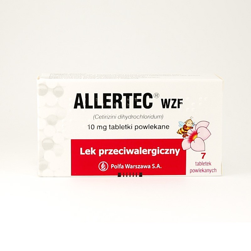 Allertec WZF 10 mg, 7 tabletek 