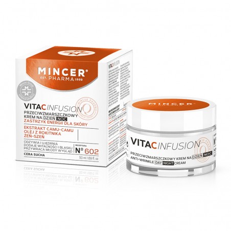  Mincer Pharma Vita C Infusion przeciwzmarszczkowy krem na dzień i noc, 50 ml 