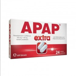 Apap Extra 500 mg + 65 mg, 24 tabletki