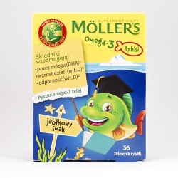 Moller's Omega-3 rybki jabłkowe żelki