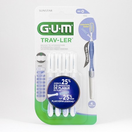  Sunstar GUM trav-ler szczoteczka międzyzębowa 0,6 mm, 4 sztuki 