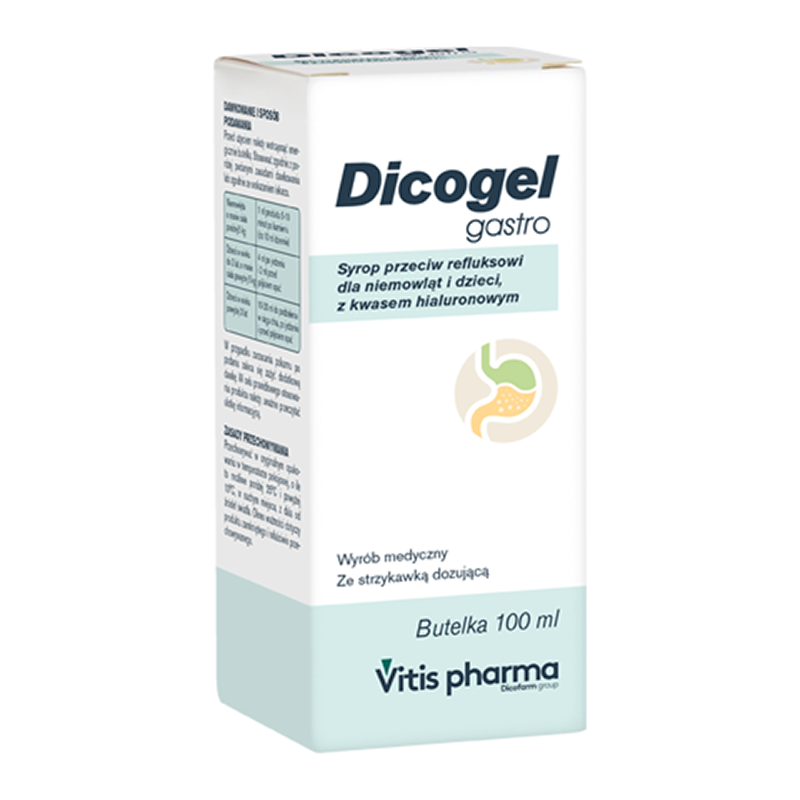 Dicogel Gastro, syrop przeciw refluksowi, dla niemowląt i dzieci, 100 ml 