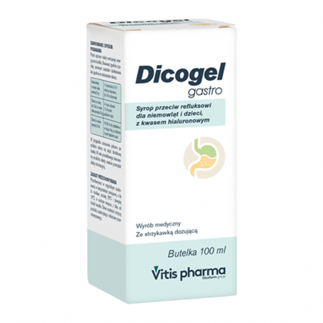  Dicogel Gastro, syrop przeciw refluksowi, dla niemowląt i dzieci, 100 ml 