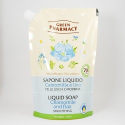 Green Pharmacy Mydło w płynie rumianek i len