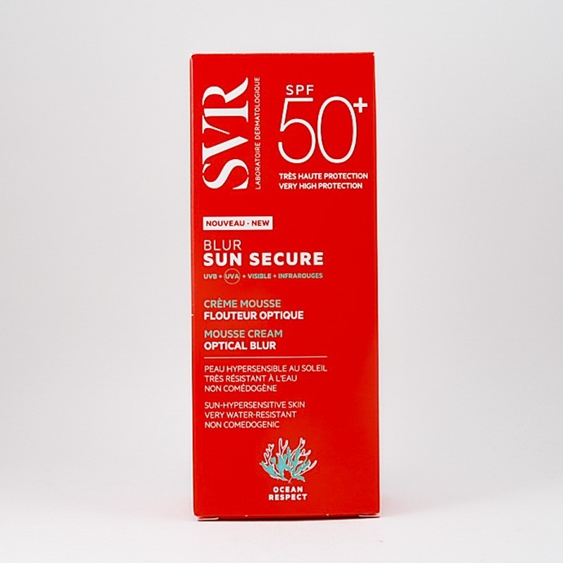  SVR SUN secure blur SPF50+ Ochronny krem optycznie ujednolicający koloryt