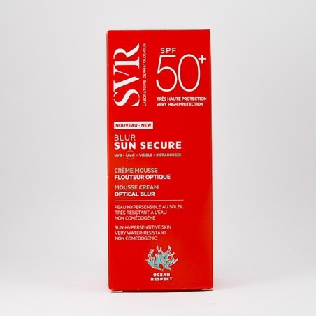  SVR SUN secure blur SPF50+ Ochronny krem optycznie ujednolicający koloryt 