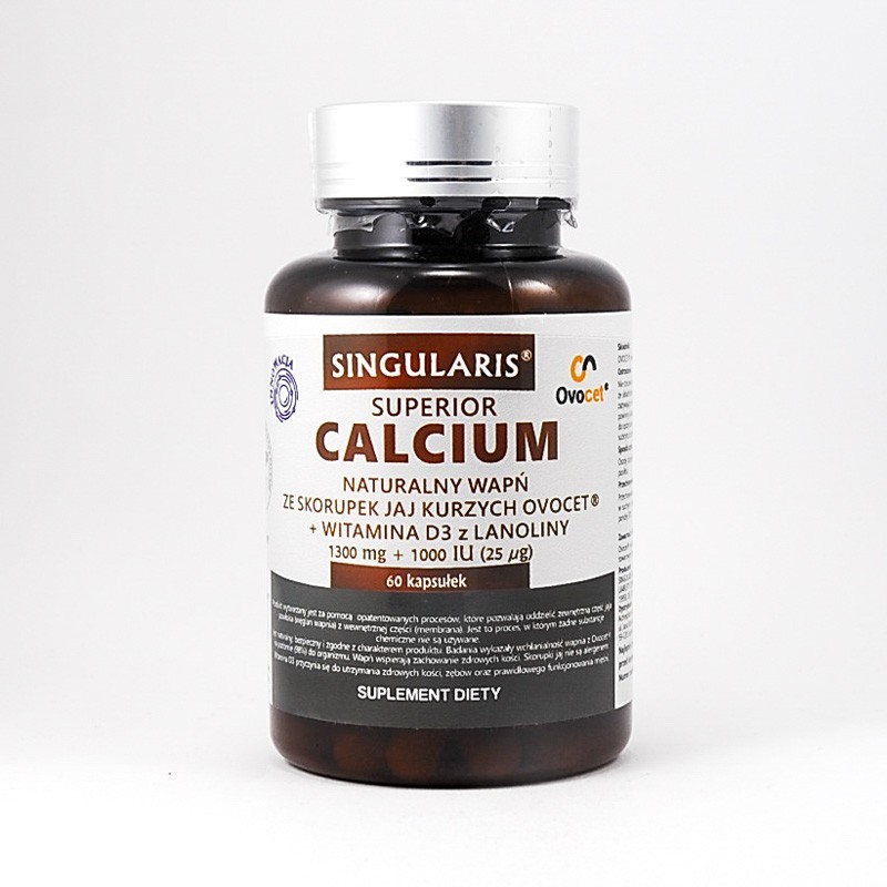  Singularis Calcium naturalny wapń ze skorupek jaj kurzych Ovocet + D3