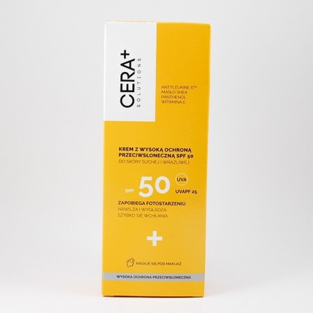  CERA+ Solutions Krem ochronny do skóry suchej SPF 50, 50 ml 