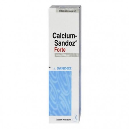  Calcium Sandoz Forte 500 mg, 20 tabletek musujących 