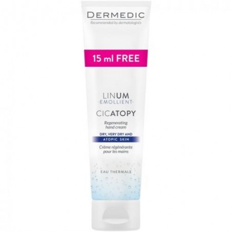 Dermedic Linum Emollient Cicatopy regenerujący krem do rąk, 115 ml