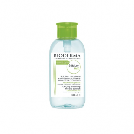  Bioderma Sebium H2O antybakteryjny płyn micelarny z pompką do mycia twarzy, 500 ml 