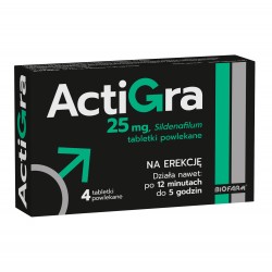 Actigra 25 mg, 4 tabletki