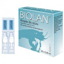 Biolan 0,15% krople do oczu, 20 minimsów po 0,35 ml