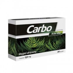 CARBO ACTIV vita, kapsułki twarde 150mg 20kaps. (2blistry+kartonik)