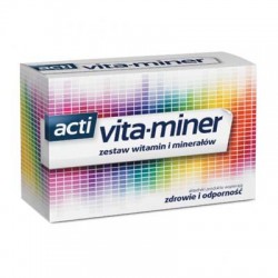 ACTI VITA-MINER, tabletki, preparat multivitaminowy z minerałami i luteiną 30tabl.