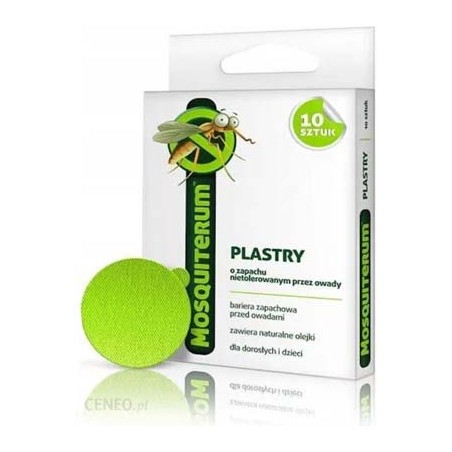 Mosquiterum plastry, o zapachu nietolerowanym przez owady 10 sztuk