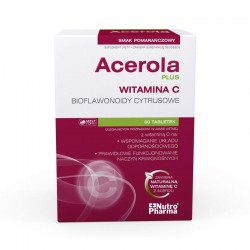 Acerola Plus Witamina C, smak owocowy, 60 tabletek do ssania