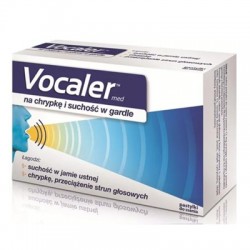 VOCALER miód cytryna, pastylki do ssania, na chrypkę i suchość w gardle