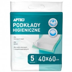 Apteo Podkłady higieniczne 40 cm x 60 cm, 5 sztuk