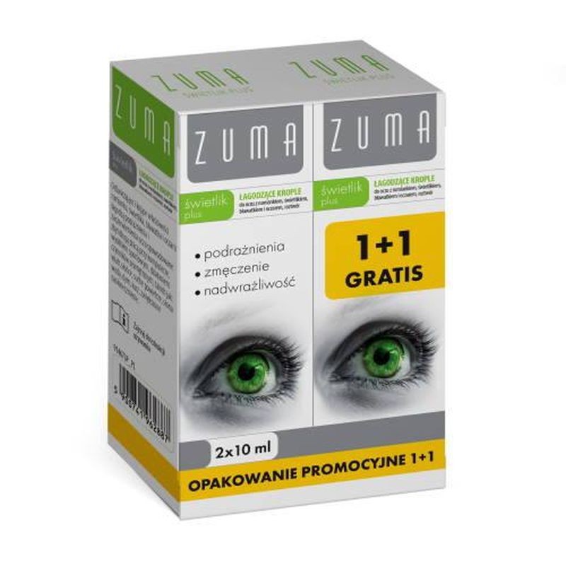 ZUMA Świetlik Plus Łagodzące krople do oczu 10 ml + 10 ml 