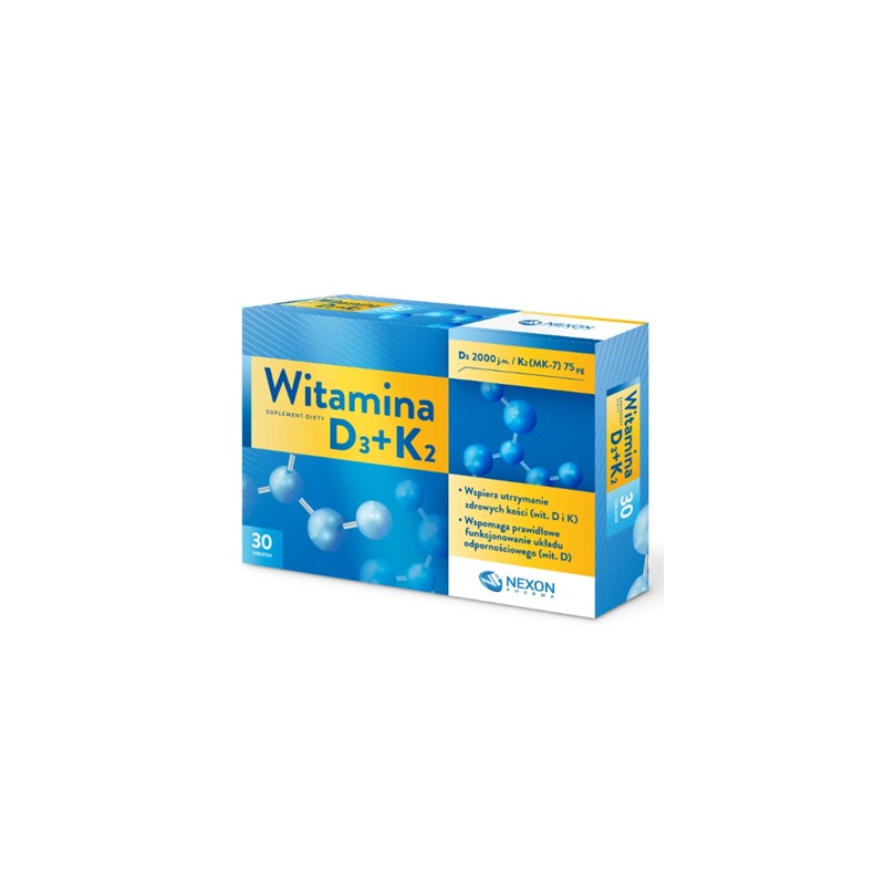 Witamina D3 + K2 Nexon, 30 tabletek 