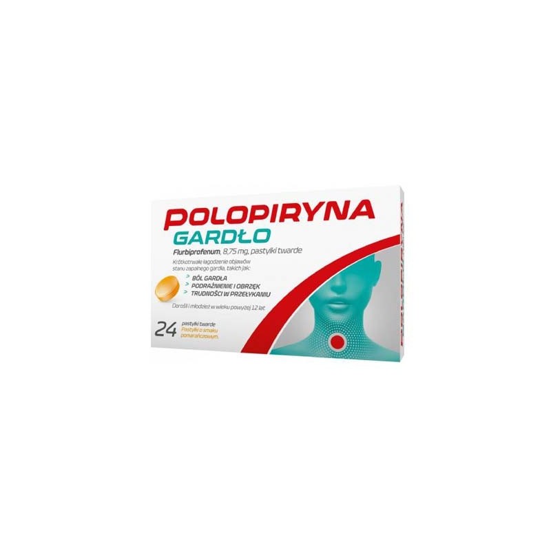 Polopiryna Gardło pastylki twarde 8,75 mg 24 tabletek do ssania 