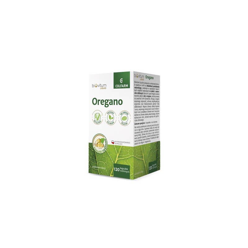 Oregano biovitum liquid Colfarm, 120 kapsułek 