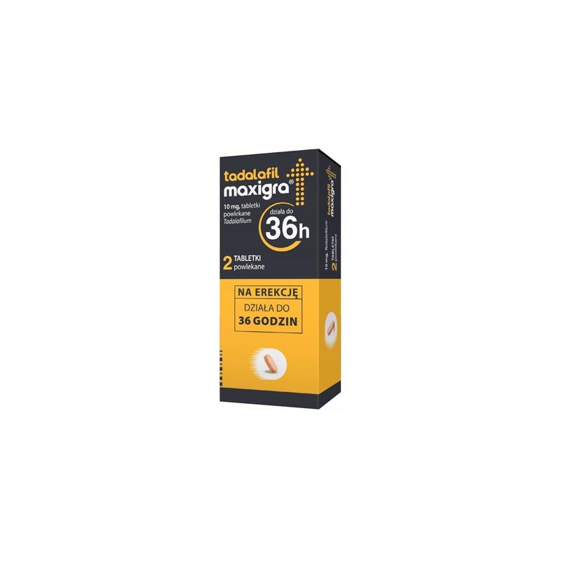 Tadalafil Maxigra 10 mg, 2 tabletki powlekane 