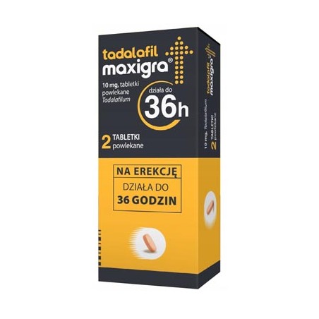  Tadalafil Maxigra 10 mg, 2 tabletki powlekane 
