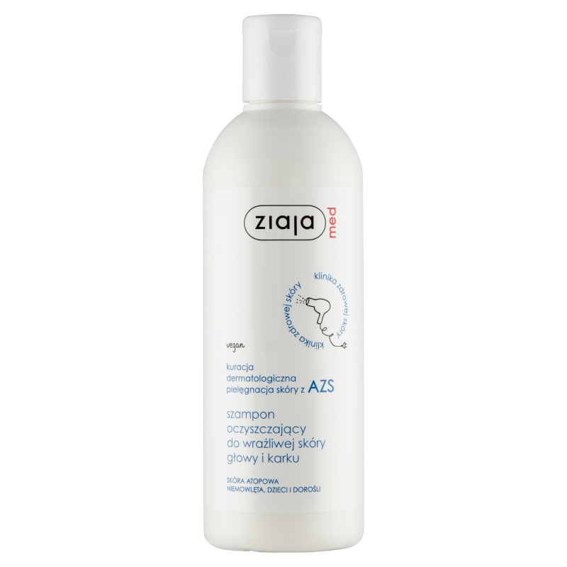 Ziaja Med Atopowe zapalenie skóry Szampon oczyszczający do wrażliwej skóry głowy, 300 ml 