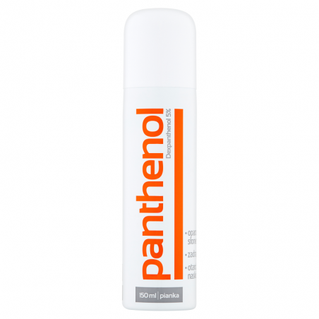 Panthenol, pianka (Dexpanthenol 5%) , na oparzenia słoneczne, zadrapania i otarcia naskórka 150ml