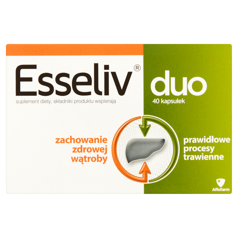 ESSELIV DUO, kapsułki, skład: fosfolipidy + ornityna 40kaps. (4blistrykartonik) 