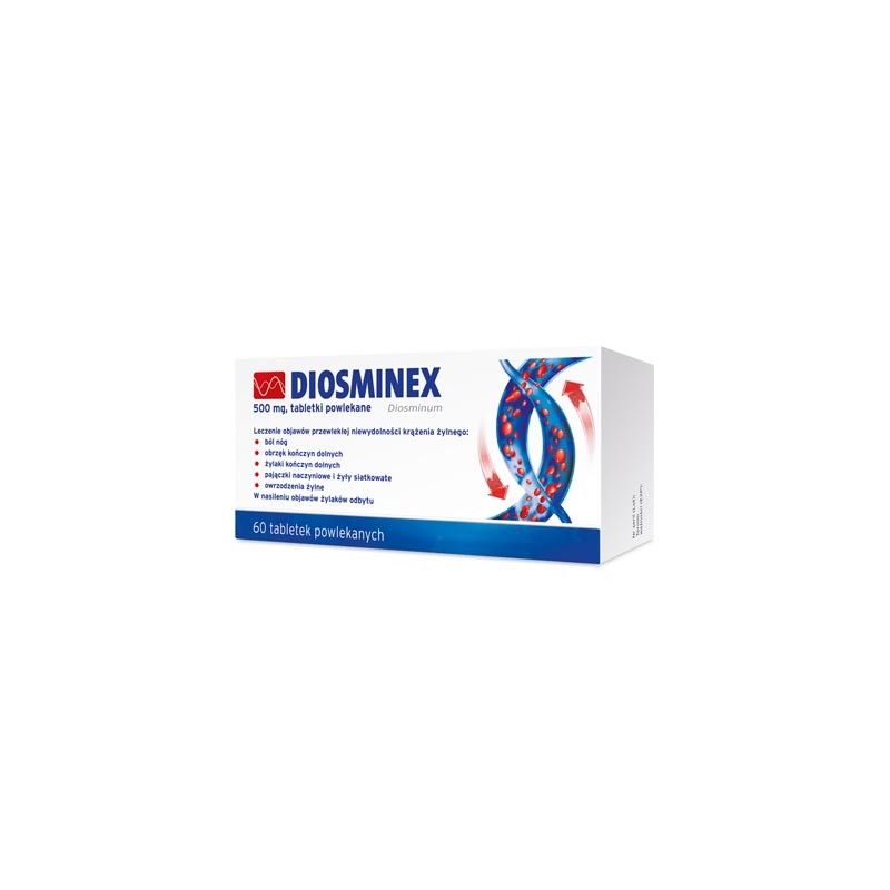 Diosminex 500 mg, 60 tabletek 
