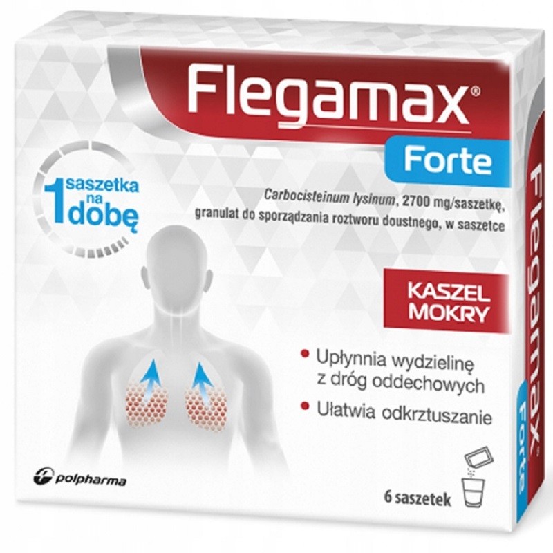 Flegamax Forte granulat do rozpuszczania 6 saszetek 