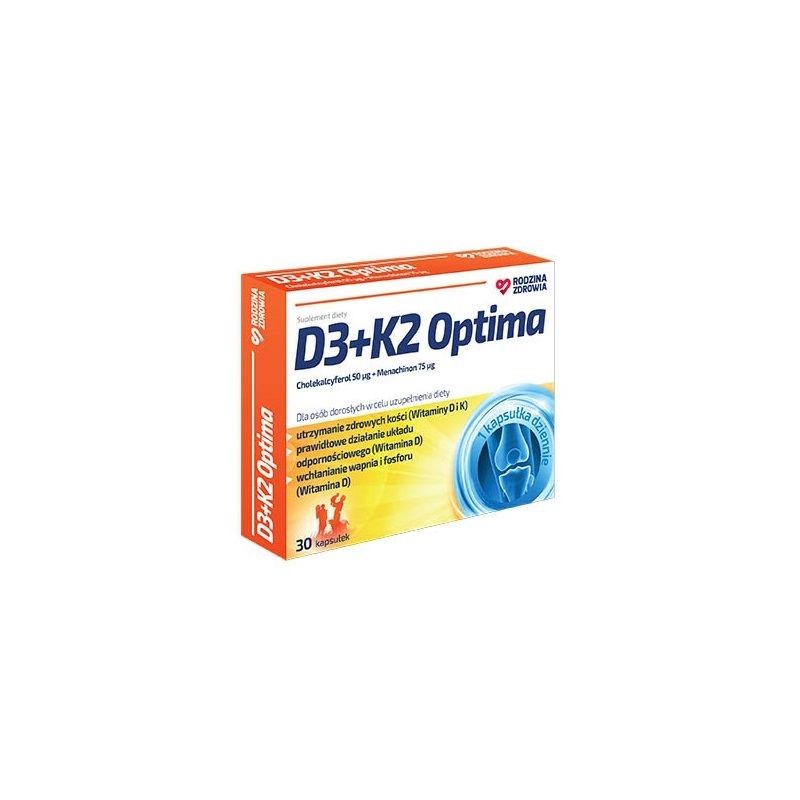 Rodzina Zdrowia D3 + K2 Optima 30 kapsułek 