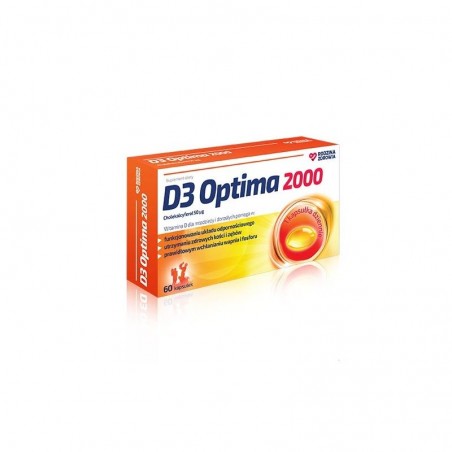  Rodzina Zdrowia D3 Optima 2000 j.m., 60 kapsułek 