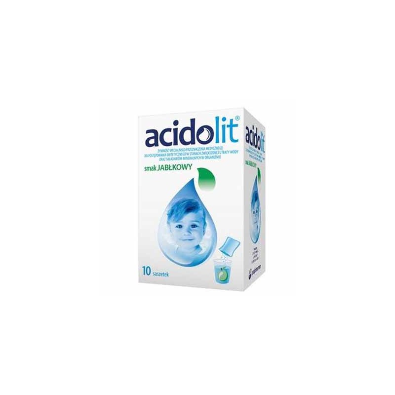 Acidolit o smaku jabłkowym 10 saszetek 