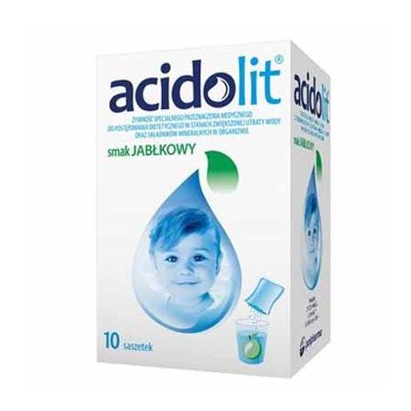 Acidolit o smaku jabłkowym 10 saszetek