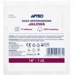 Gaza opatrunkowa jałowa Apteo, 1 m2, 1 sztuka