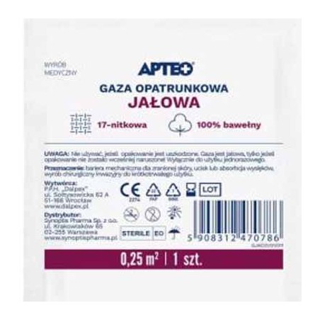  Apteo Care Gaza opatrunkowa 17 nitkowa 0,25mkw 