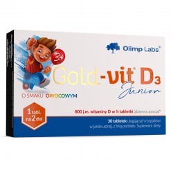Olimp Gold Vit D3 Junior o smaku owocowym 30 tabletek